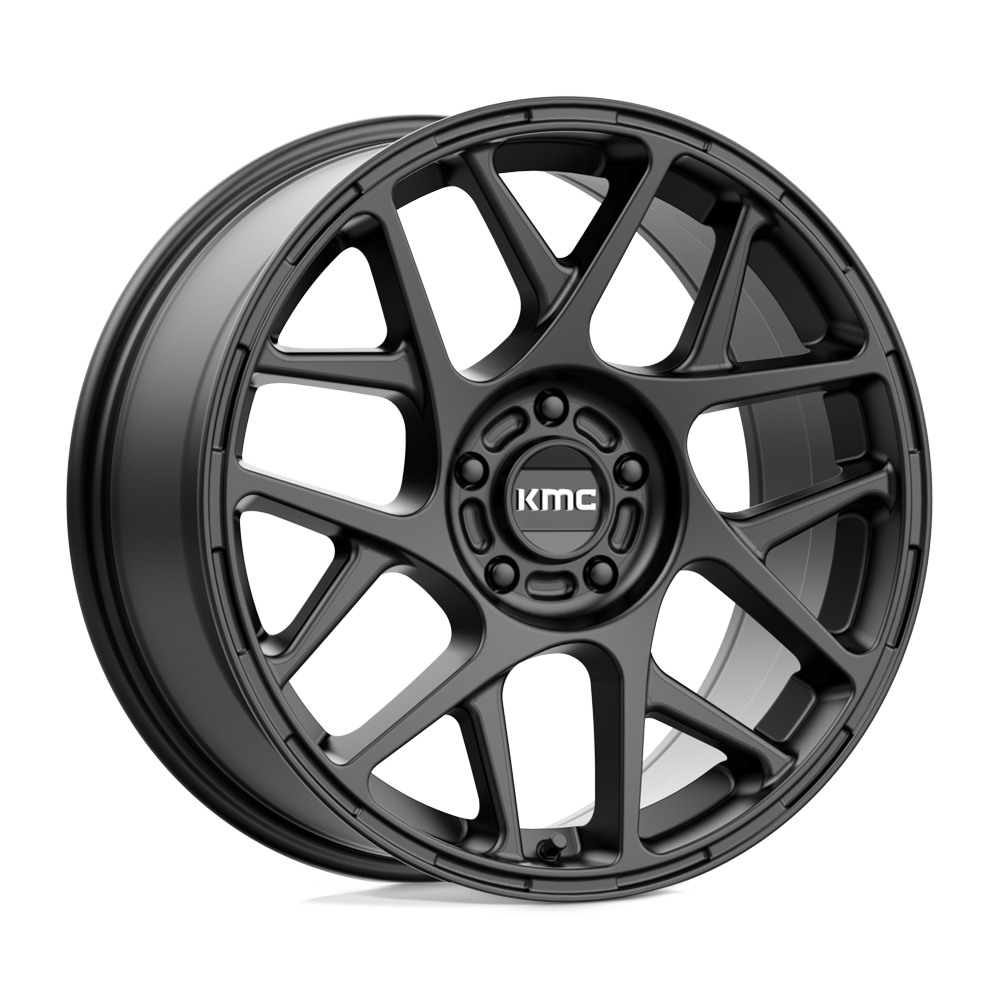 18x8 KMC Wheels KM708 BULLY 5x120 38 offset 74.1 hub BLACK - KM70888052738