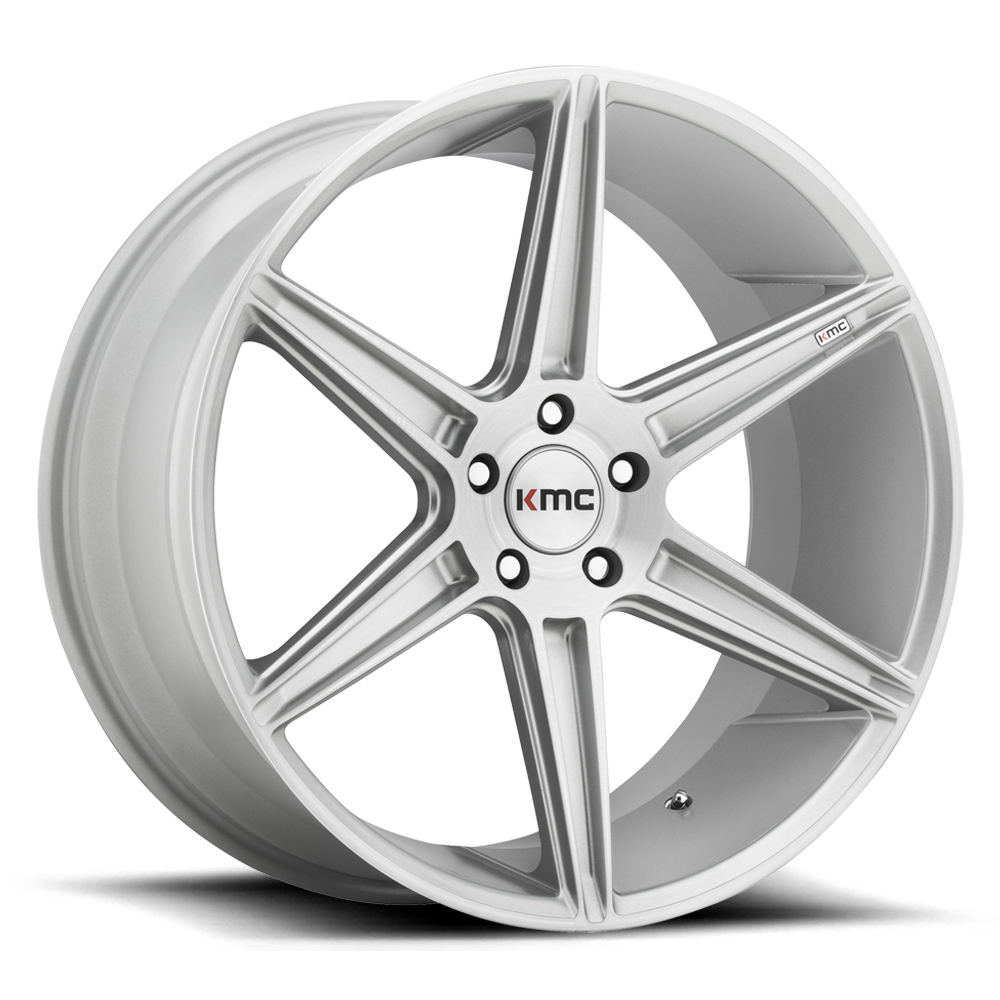 20x10.5 KMC Wheels KM711 PRISM 5x120 35 offset 74.1 hub SILVER - KM71120552435