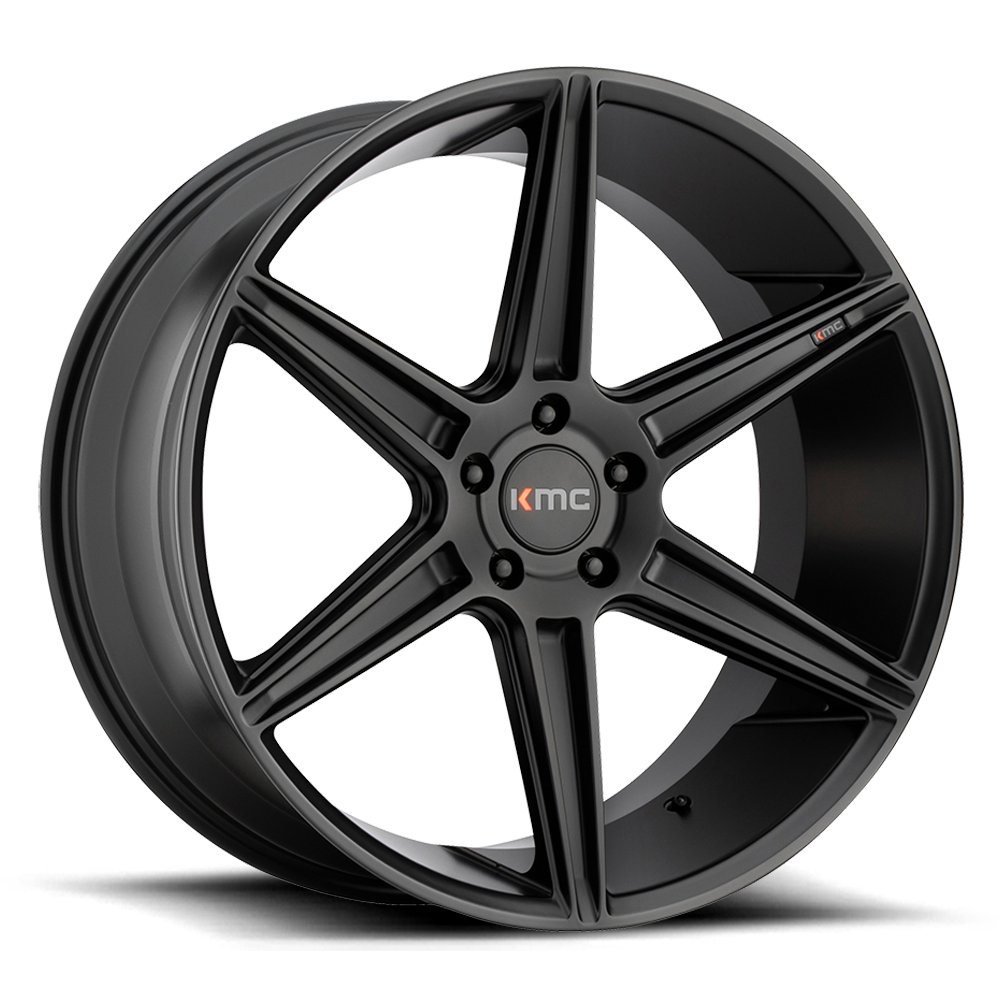 20x10.5 KMC Wheels KM711 PRISM 5x114.3 45 offset 72.56 hub BLACK - KM71120512745