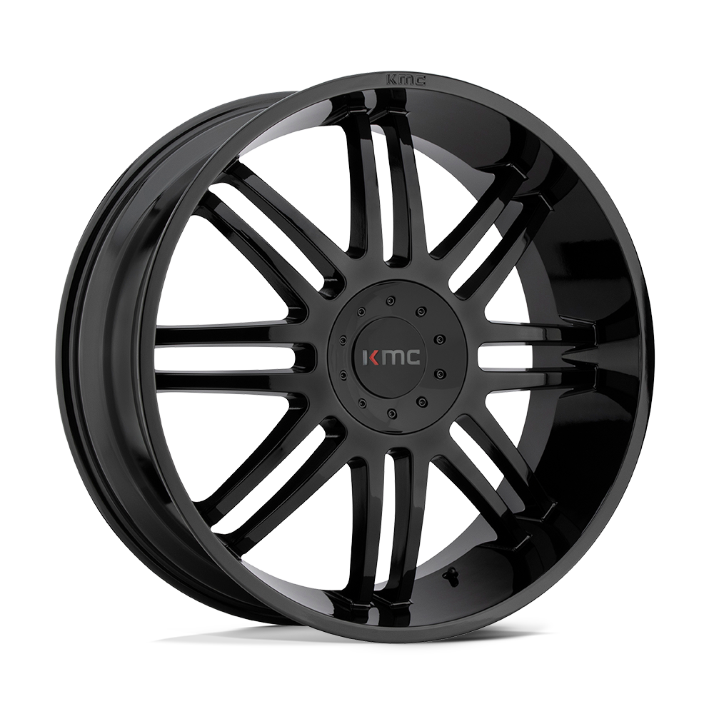 22x9.5 KMC Wheels KM714 REGULATOR 5x114.3/5x120 30 offset 74.1 hub BLACK - KM71422917330