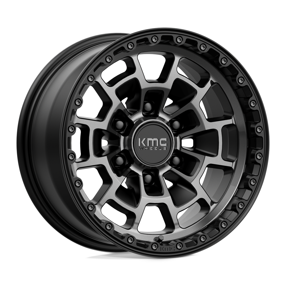 16x8 KMC Wheels KM718 SUMMIT 6x139.7 0 offset 106.1 hub BLACK - KM71868068400