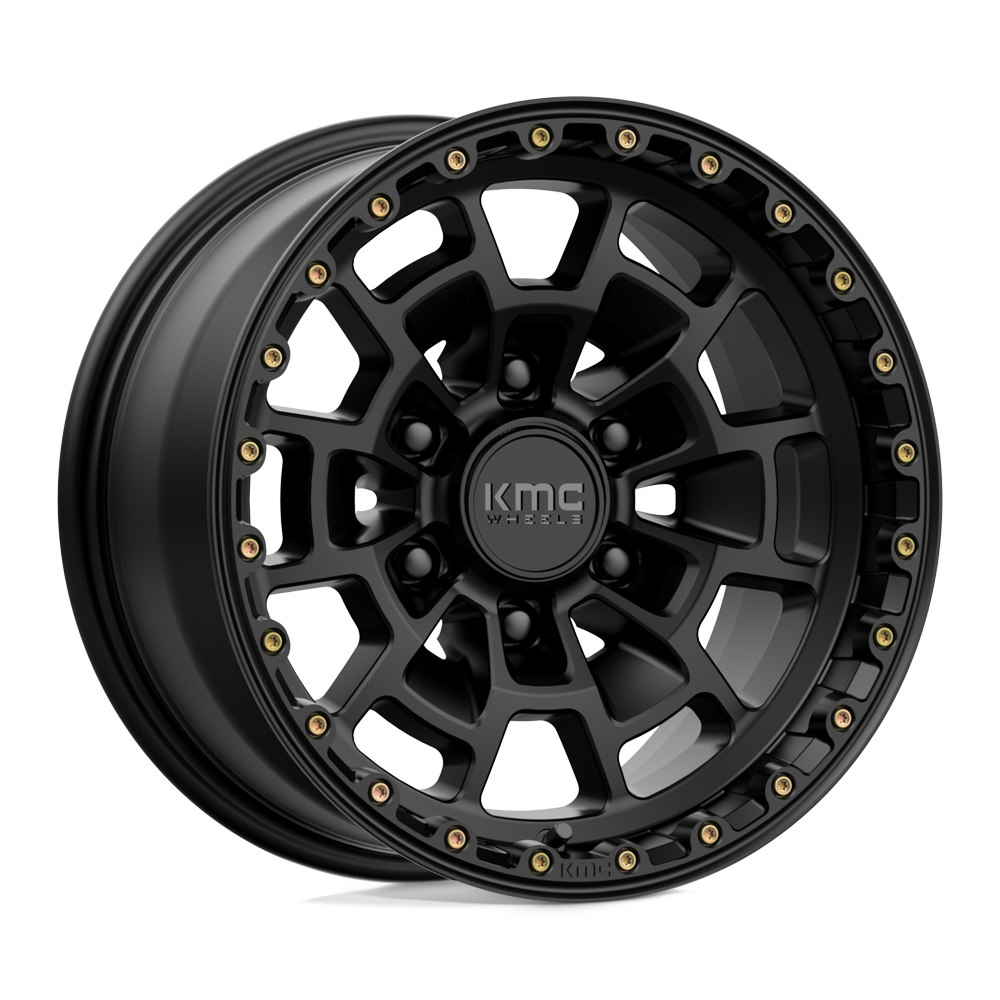 16x8 KMC Wheels KM718 SUMMIT 6x139.7 0 offset 106.1 hub BLACK - KM71868068700