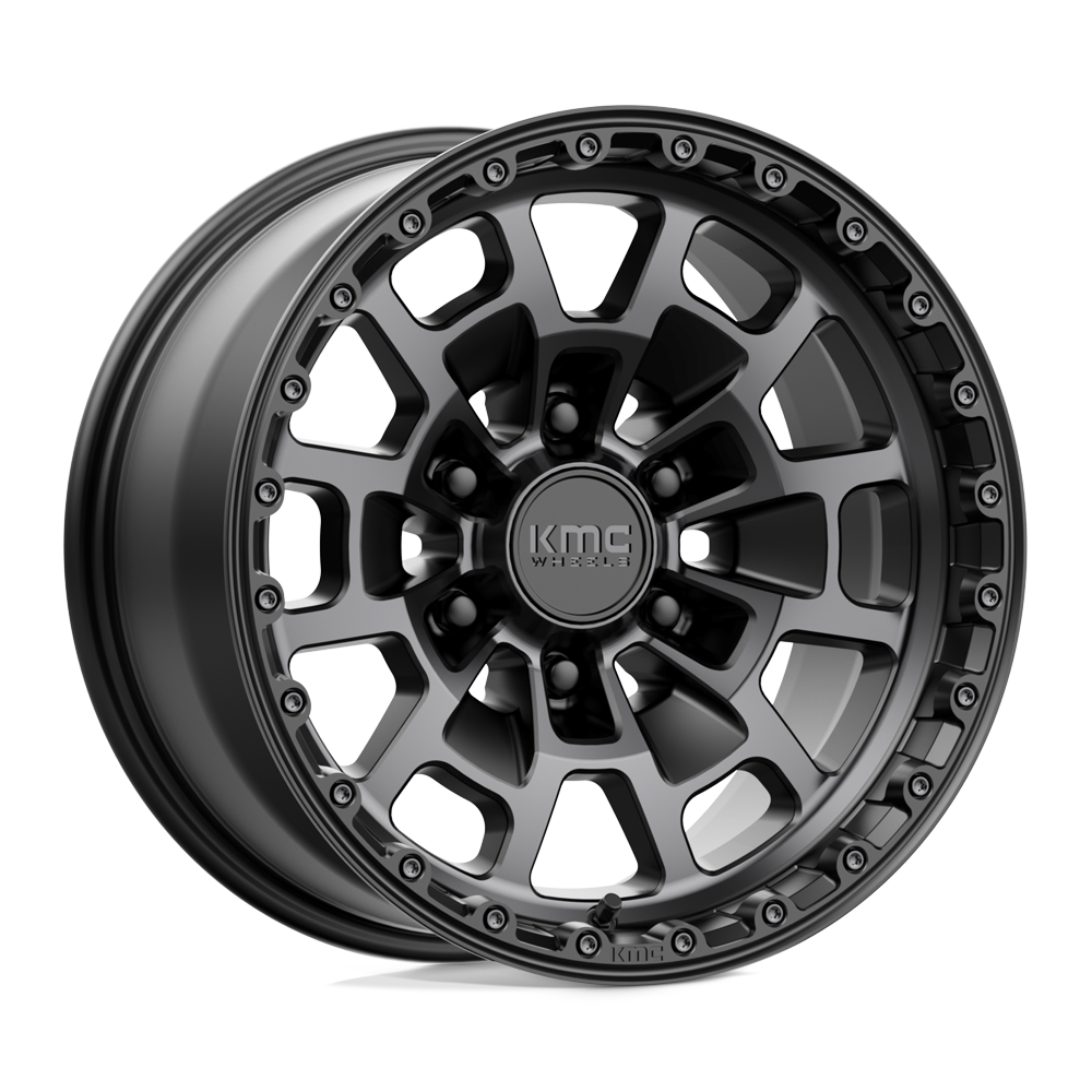 17x8.5 KMC Wheels KM718 SUMMIT 6x135 0 offset 87.1 hub BLACK - KM71878563400