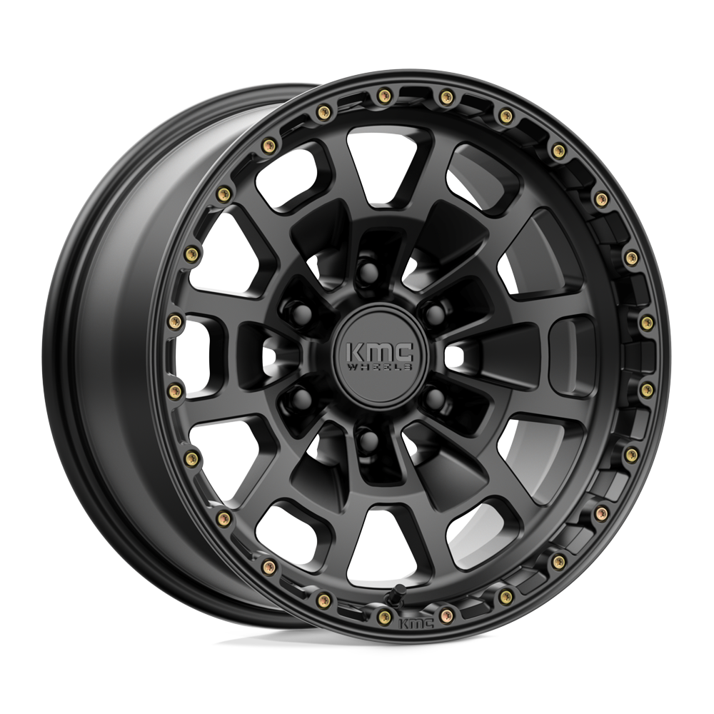 17x8.5 KMC Wheels KM718 SUMMIT 6x139.7 0 offset 106.1 hub BLACK - KM71878568700