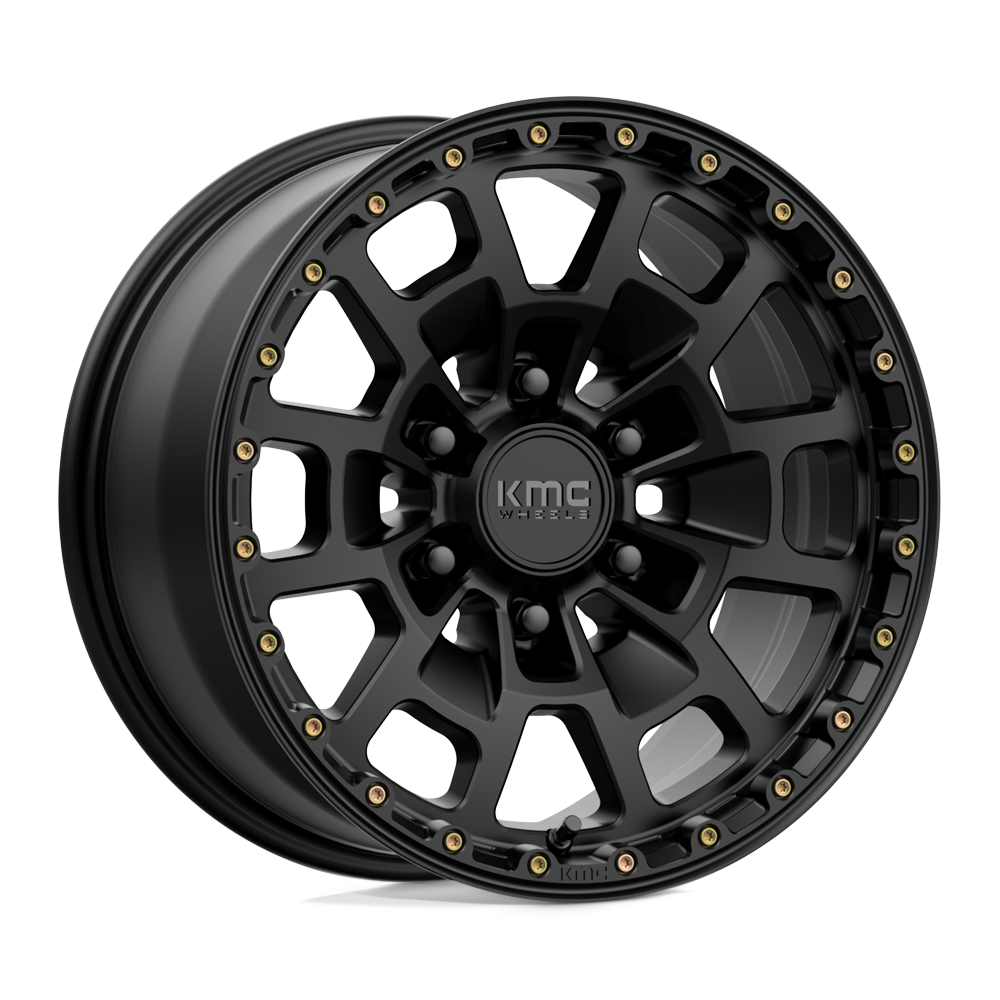 17x8.5 KMC Wheels KM718 SUMMIT 6x139.7 18 offset 106.1 hub BLACK - KM71878568718