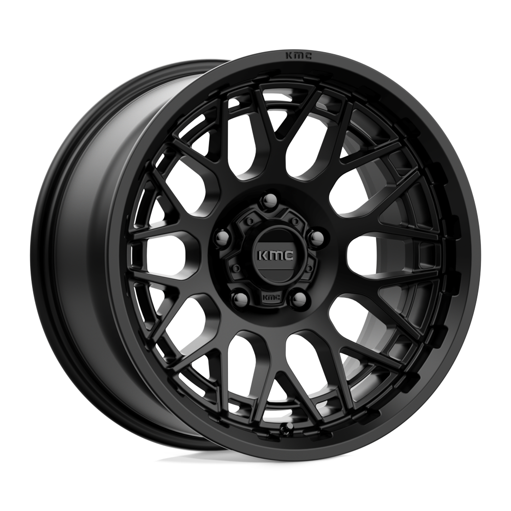 17x8.5 KMC Wheels KM722 TECHNIC 5x127 0 offset 71.5 hub BLACK - KM72278550700