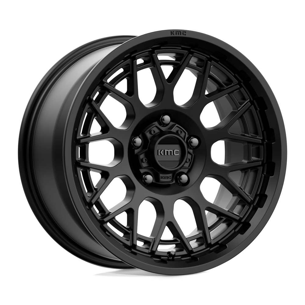 17x8.5 KMC Wheels KM722 TECHNIC 5x127 18 offset 71.5 hub BLACK - KM72278550718