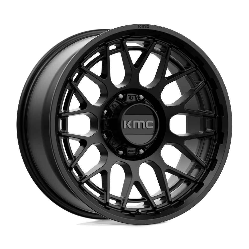 20x9 KMC Wheels KM722 TECHNIC 8x180 0 offset 124.2 hub BLACK - KM72229088700
