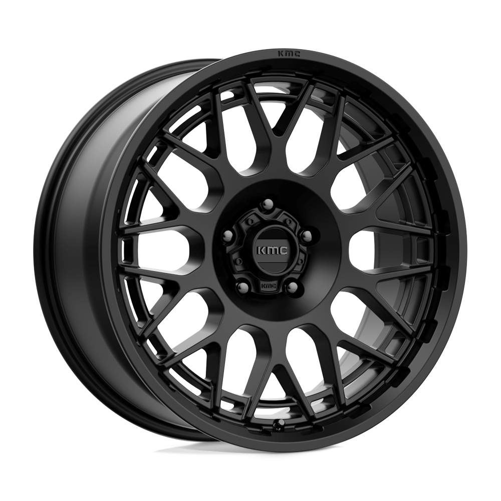 20x9 KMC Wheels KM722 TECHNIC 5x127 18 offset 71.5 hub BLACK - KM72229050718