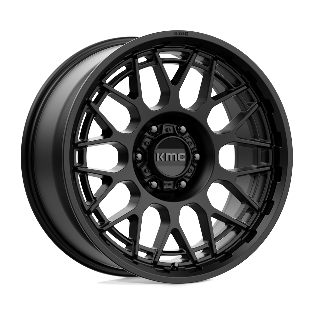 20x9 KMC Wheels KM722 TECHNIC 6x114.3 18 offset 66.06 hub BLACK - KM72229064718