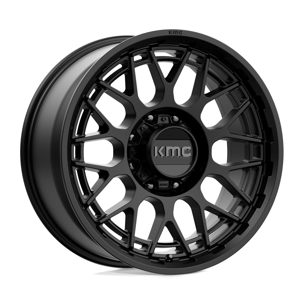 20x9 KMC Wheels KM722 TECHNIC 8x180 18 offset 124.2 hub BLACK - KM72229088718