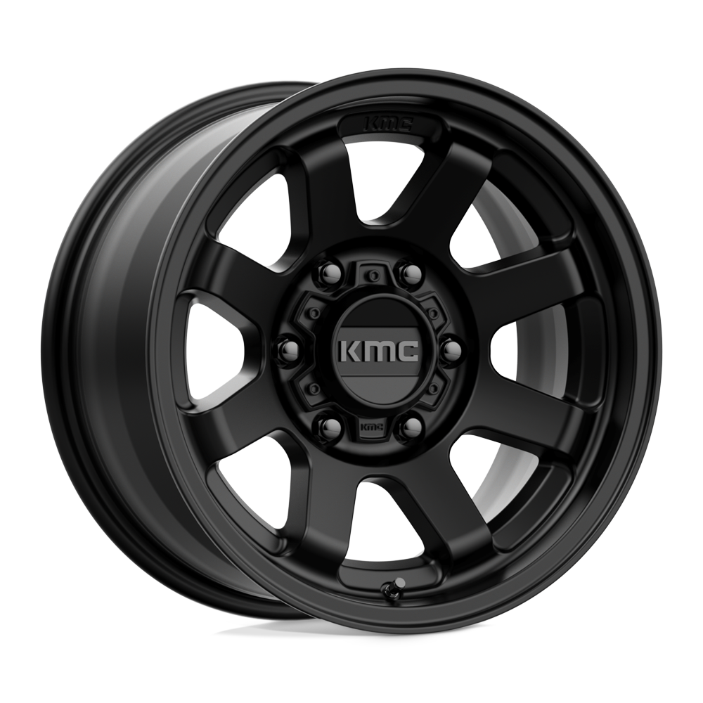 16x8 KMC Wheels KM723 TRAIL 6x139.7 0 offset 106.1 hub BLACK - KM72368068700US