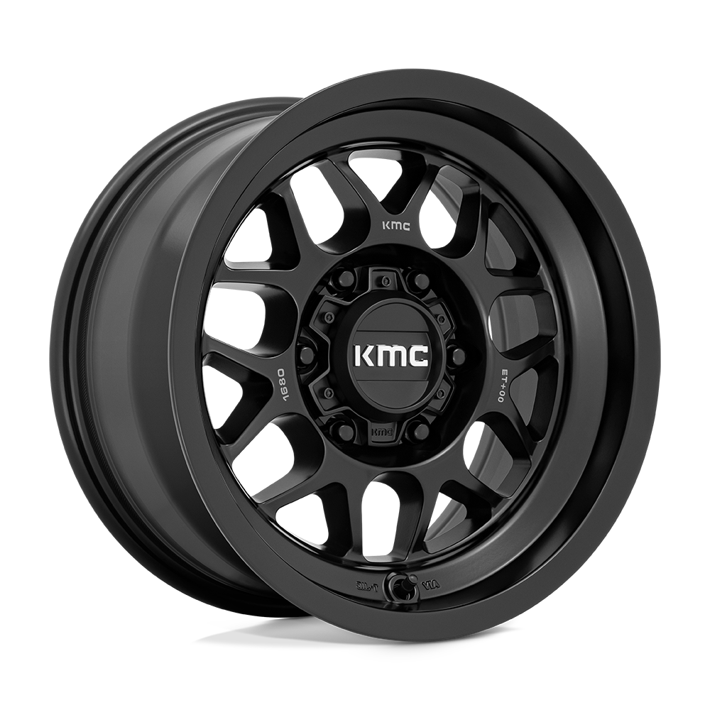 16x8 KMC Wheels KM725 TERRA 6x139.7 0 offset 106.1 hub BLACK - KM725MX16806800