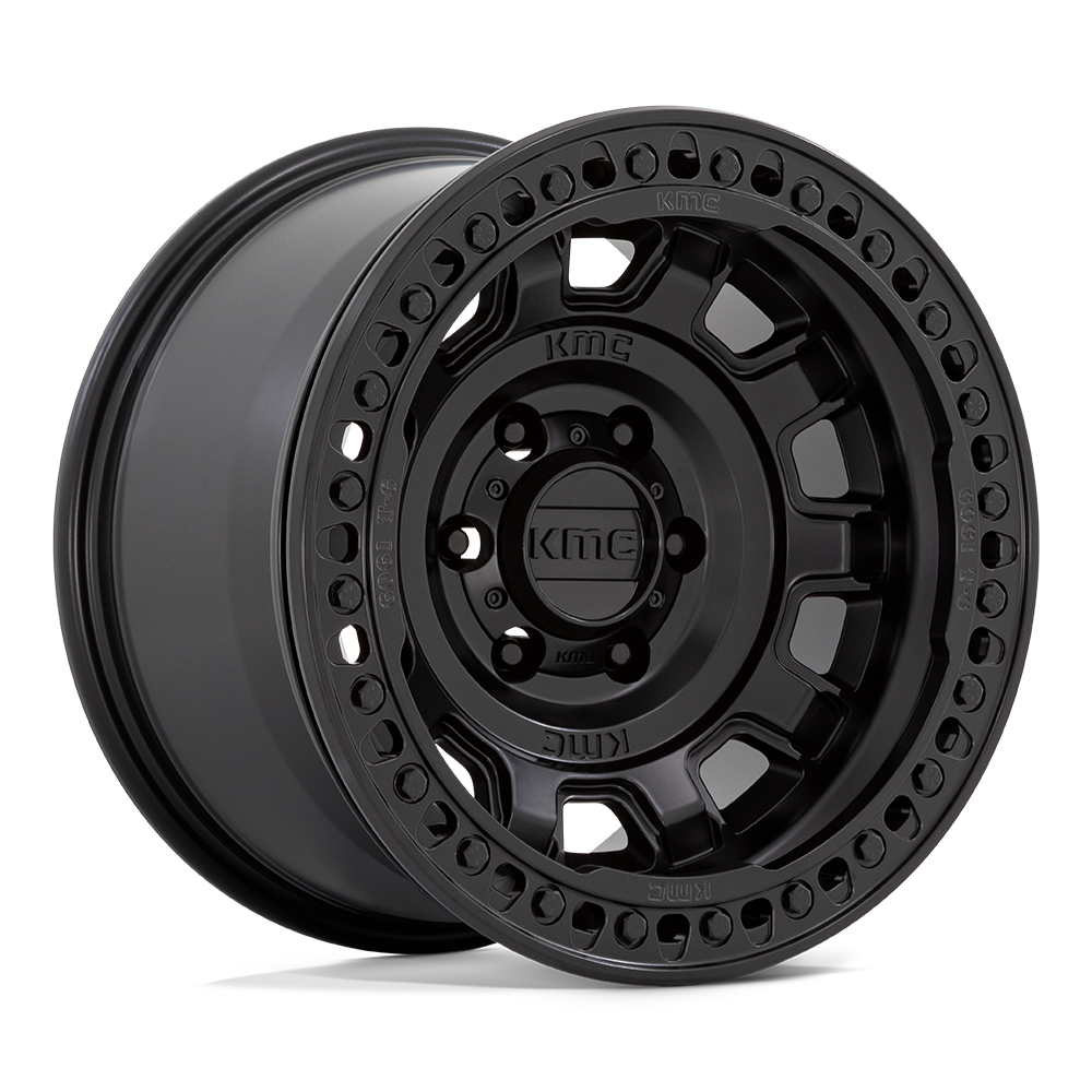 17x9 KMC Wheels KM236 TANK BEADLOCK 5x127 -38 offset 71.5 hub BLACK - KM23679050738N