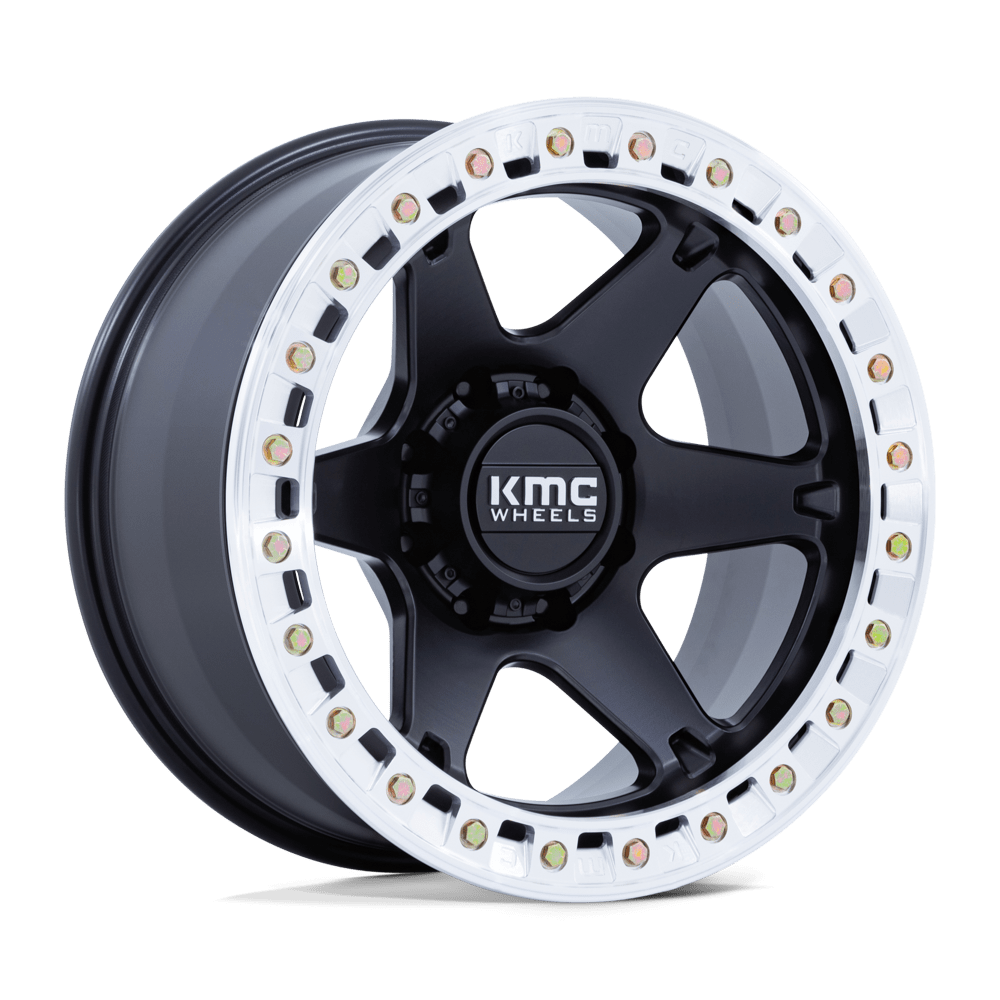 20x10 KMC Wheels KM238 VI BEADLOCK 5x127 -48 offset 71.5 hub BLACK - KM238MD20105048N