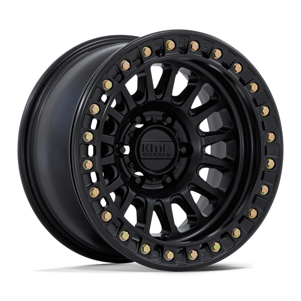 17x9 KMC Wheels KM239 IMPACT BEADLOCK 8x165.1 -38 offset 125.1 hub BLACK - KM239MX17908038N