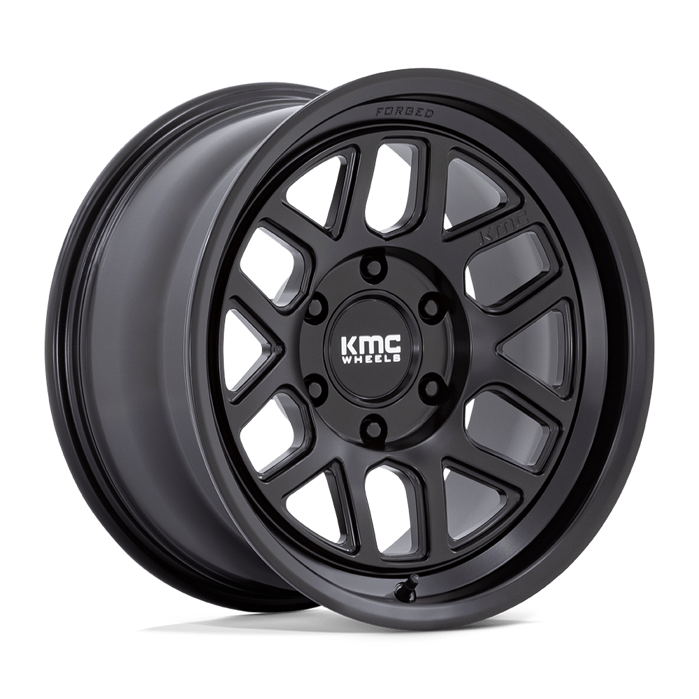 17x8.5 KMC Wheels KM446 MESA FORGED MONOBLOCK 6x135 0 offset 87.1 hub BLACK - KM446MX17856300