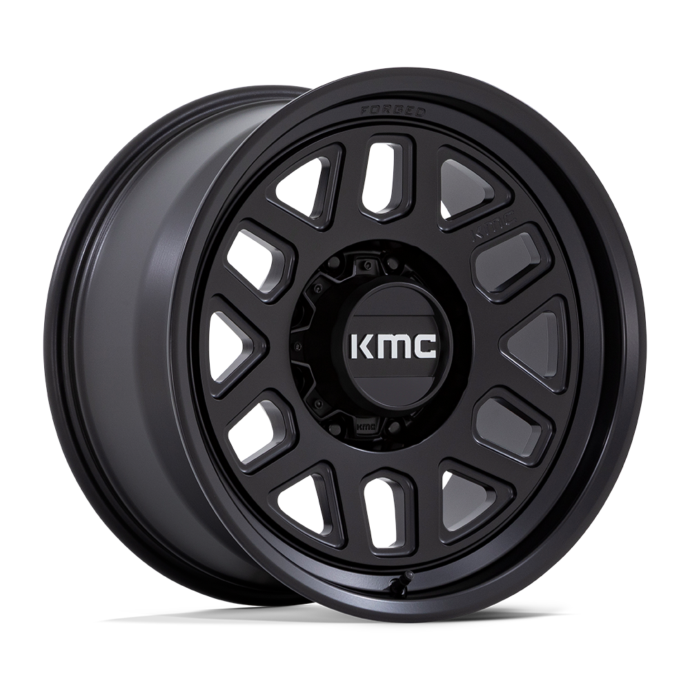 18x9 KMC Wheels KM451 MESA FORGED MONOBLOCK 8x180 0 offset 124.2 hub BLACK - KM451MX18908800