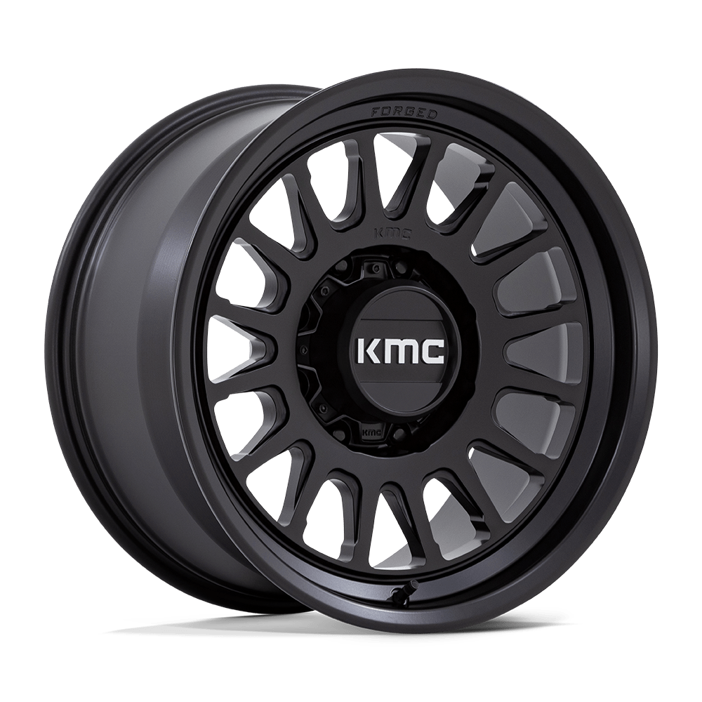 18x9 KMC Wheels KM452 IMPACT FORGED MONOBLOCK 8x180 0 offset 124.2 hub BLACK - KM452MX18908800