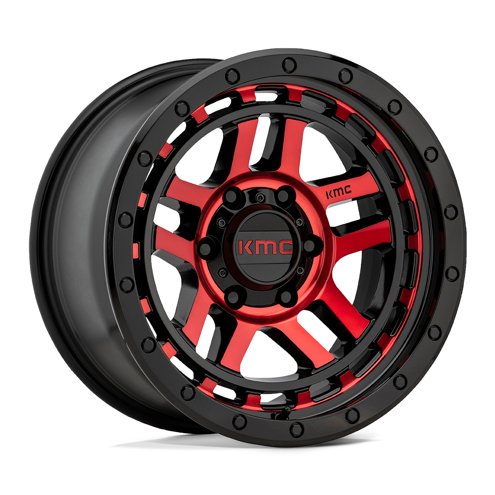 17x8.5 KMC Wheels KM540 RECON 5x127 18 offset 71.5 hub BLACK - KM54078550918