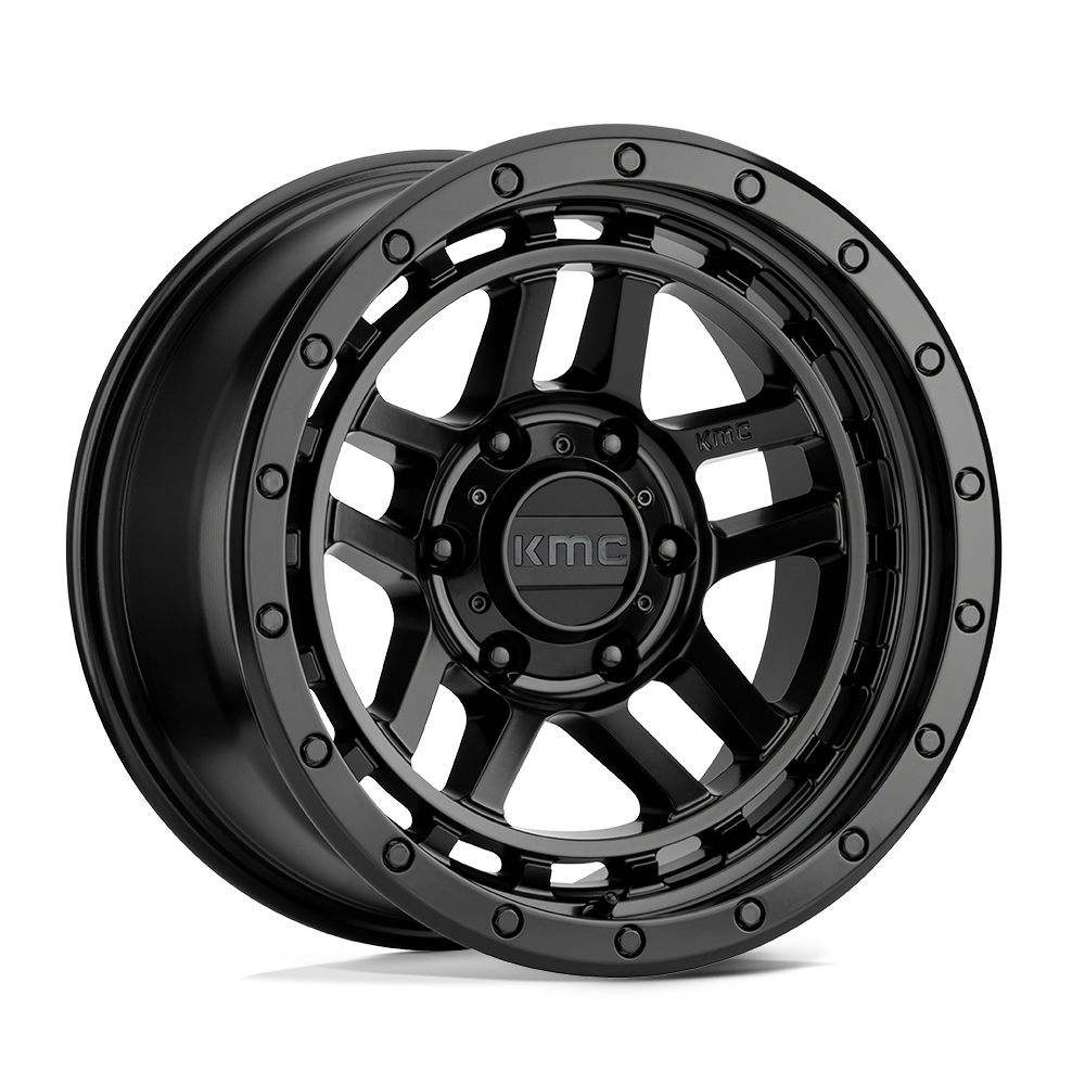 17x8.5 KMC Wheels KM540 RECON 6x139.7 18 offset 106.1 hub BLACK - KM54078568718