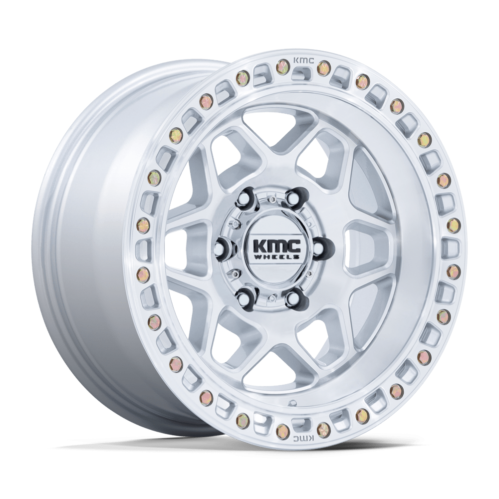 17x8.5 KMC Wheels KM553 TORX 6x114.3 0 offset 66.06 hub SILVER - KM553SD17856400