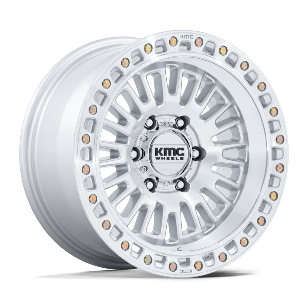 17x8.5 KMC Wheels KM554 AZTEC 6x120 0 offset 66.9 hub SILVER - KM554SD17857700