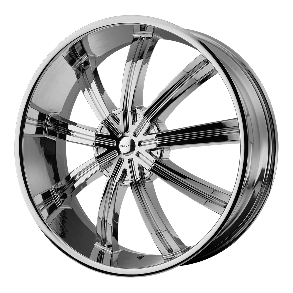 20x8.5 KMC Wheels KM672 WIDOW 5x115/5x120 15 offset 74.1 hub CHROME - KM67228520215