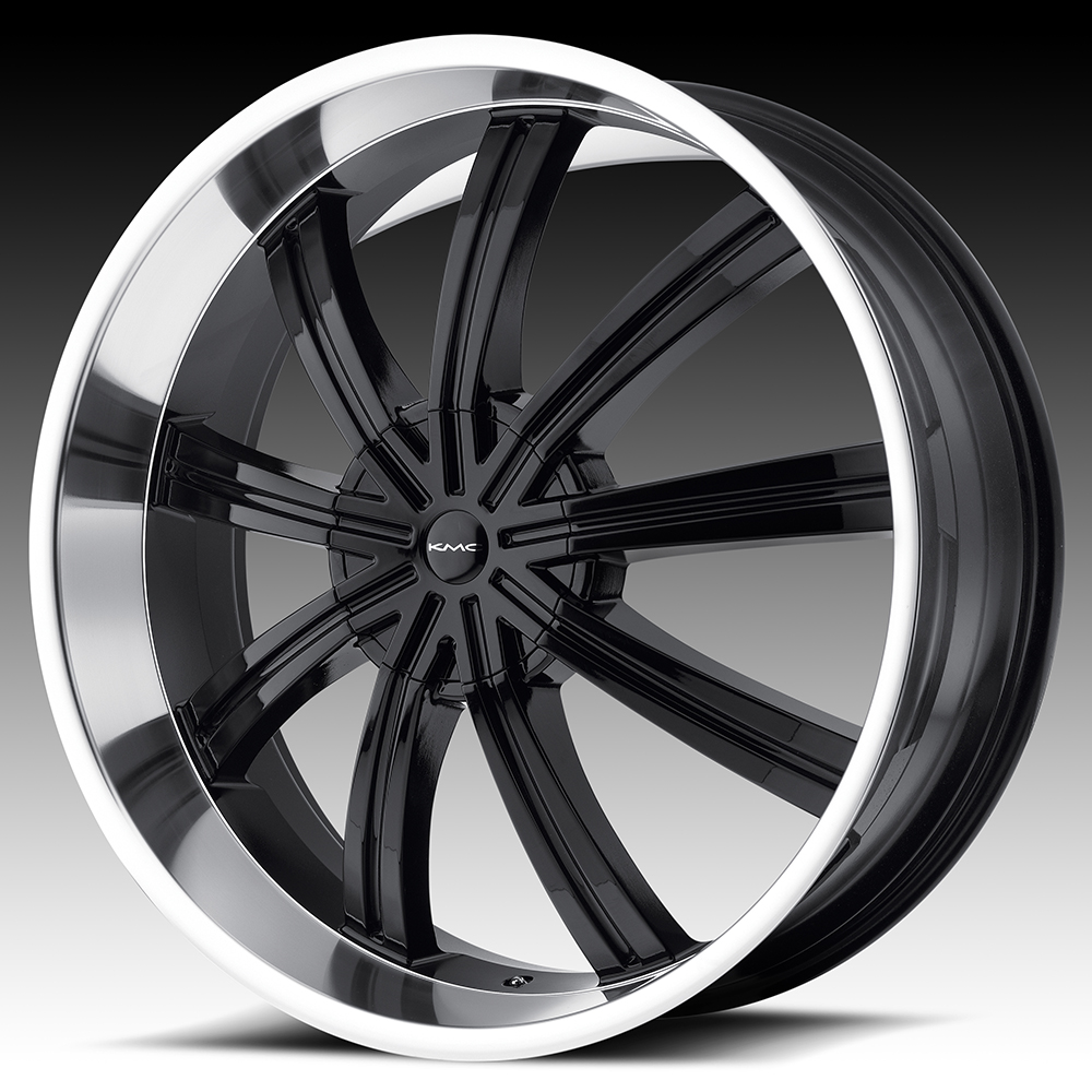 22x9.5 KMC Wheels KM672 WIDOW 5x115/5x139.7 15 offset 77.8 hub MACHINED - KM67222926315