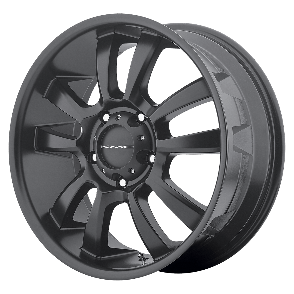 24x9.5 KMC Wheels KM673 SKITCH 6x139.7 30 offset 100.3 hub BLACK - KM67324962730