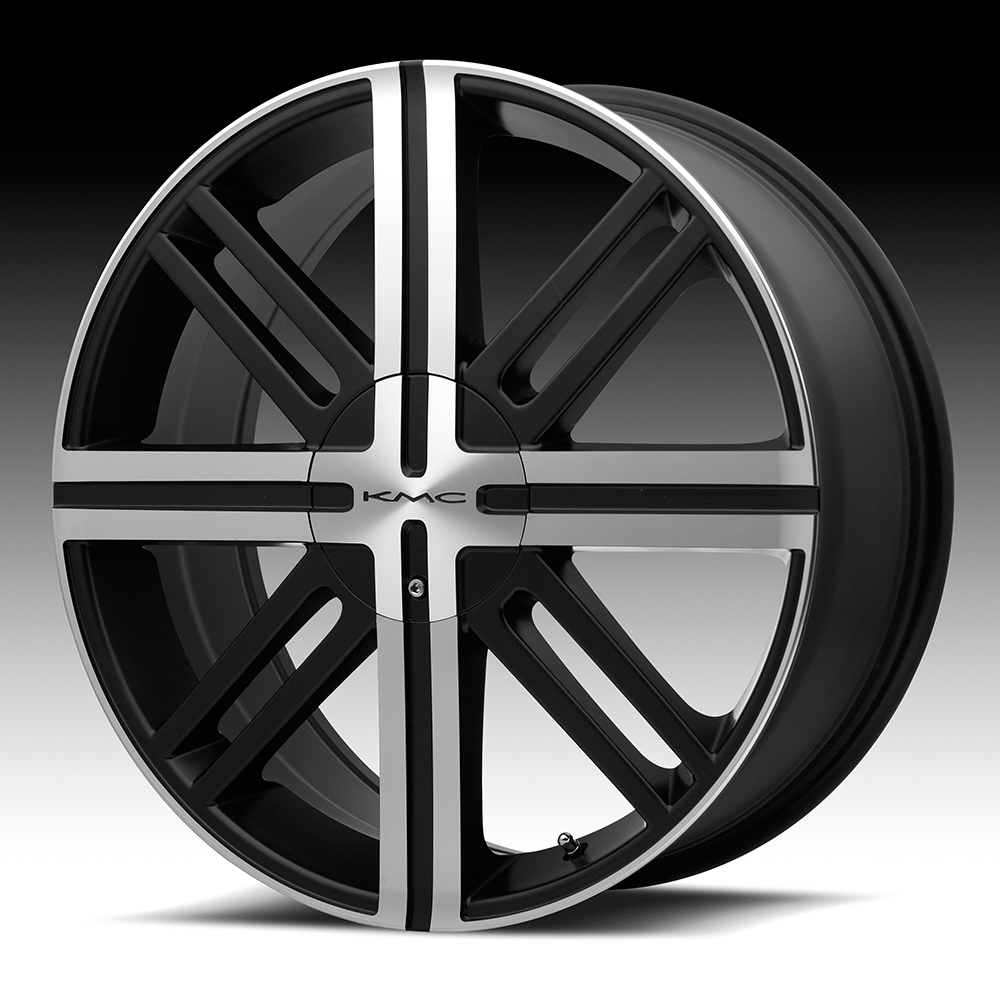 16x7 KMC Wheels KM675 SPLICE 5x114.3/5x120.65 35 offset 72.56 hub MACHINED - KM67567004735