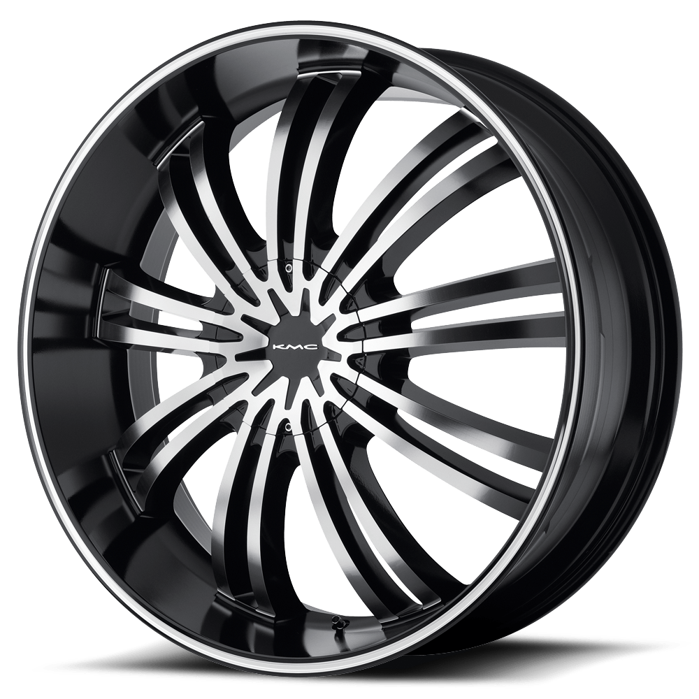 20x8.5 KMC Wheels KM682 SPIDER 6x115 35 offset 72.56 hub BLACK - KM68228569335
