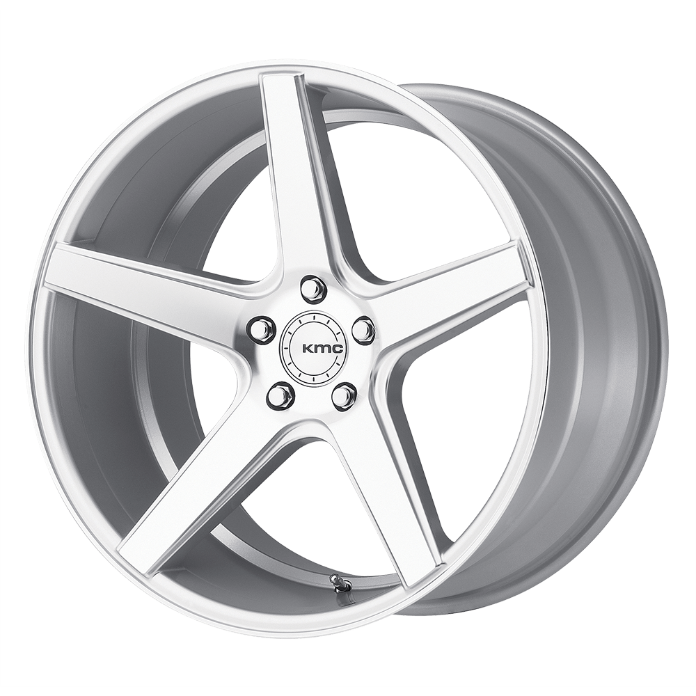 22x10.5 KMC Wheels KM685 DISTRICT 5x114.3 40 offset 72.56 hub SILVER - KM68522512440