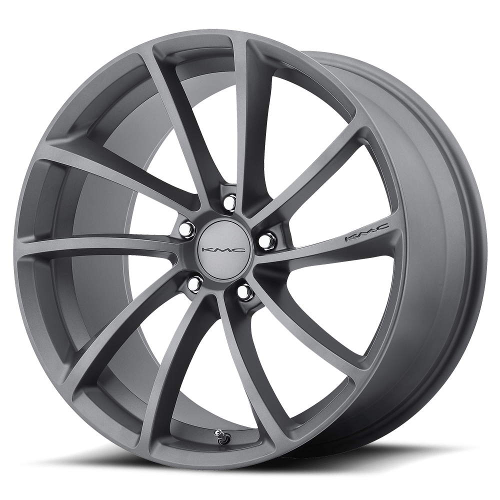 19x9.5 KMC Wheels KM691 SPIN 5x112 40 offset 72.56 hub GRAY - KM69199556440