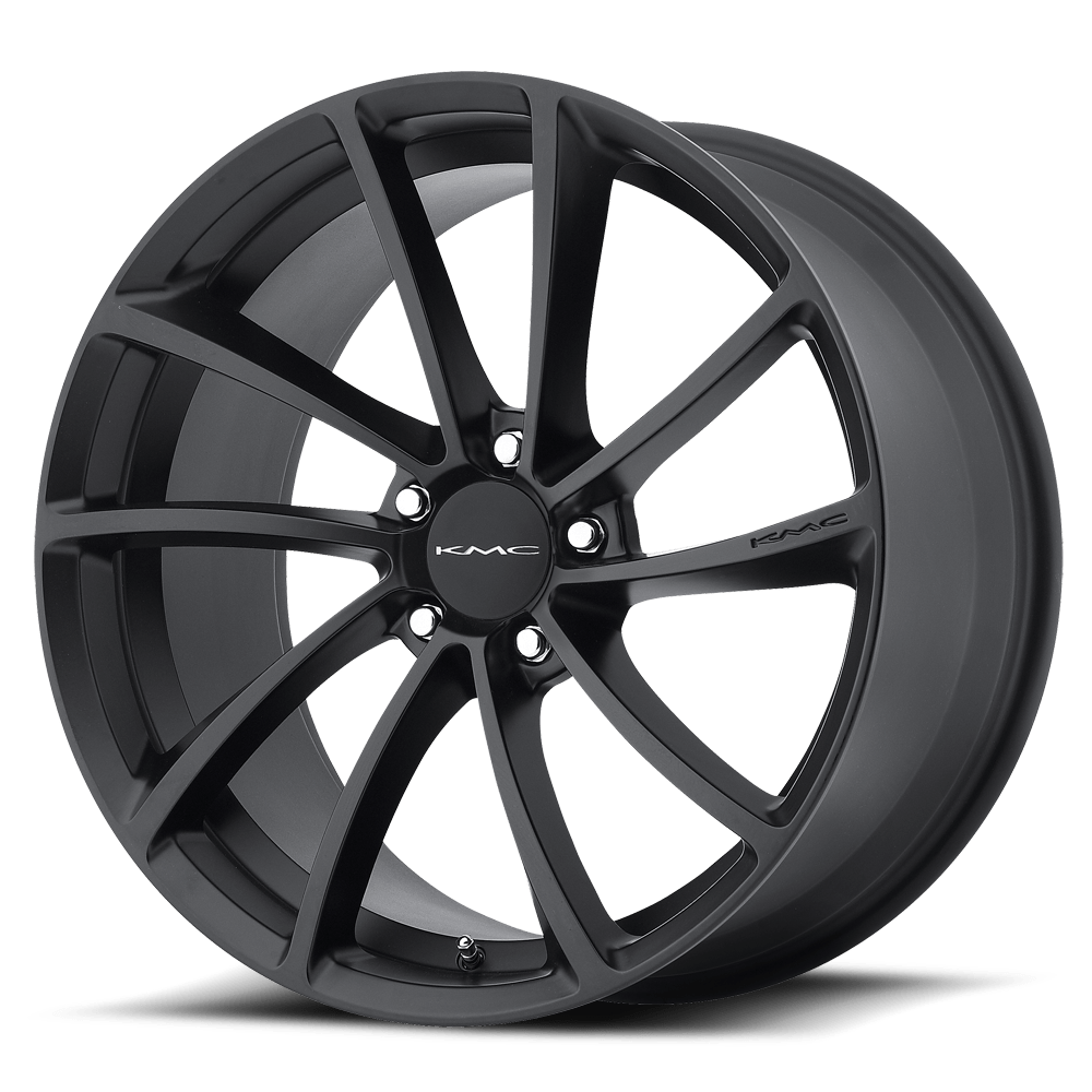 19x9.5 KMC Wheels KM691 SPIN 5x120 35 offset 74.1 hub BLACK - KM69199552735