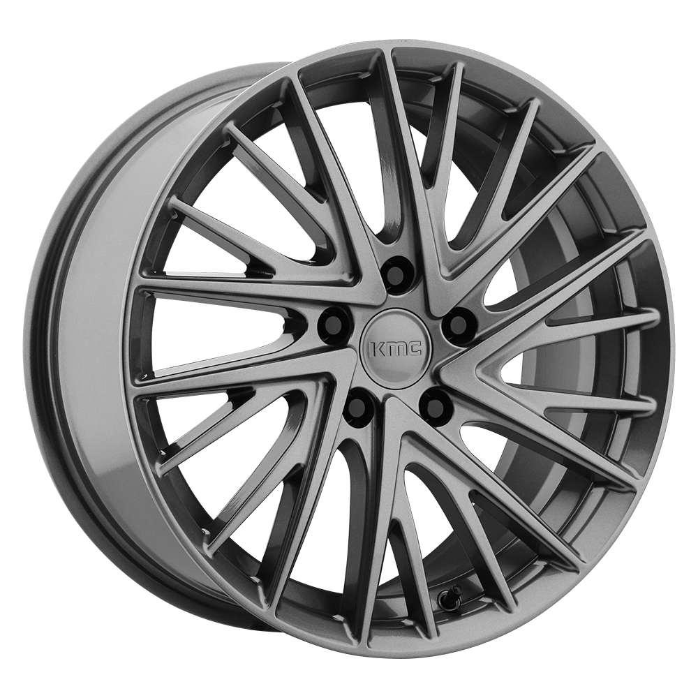 19x8 KMC Wheels KM697 NEWTON 5x114.3 38 offset 72.56 hub SILVER - KM69798012438