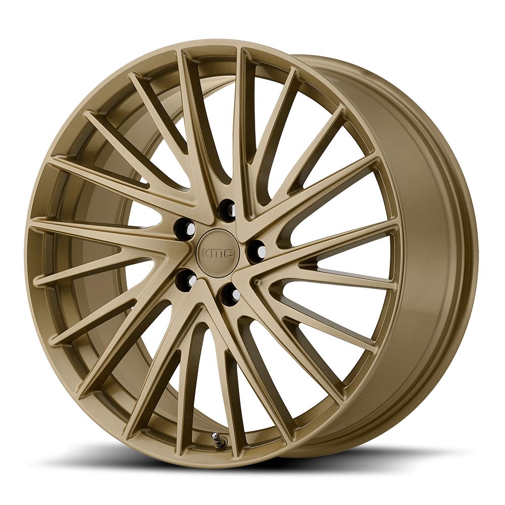18x8 KMC Wheels KM697 NEWTON 5x112 35 offset 66.56 hub GOLD - KM69788057635