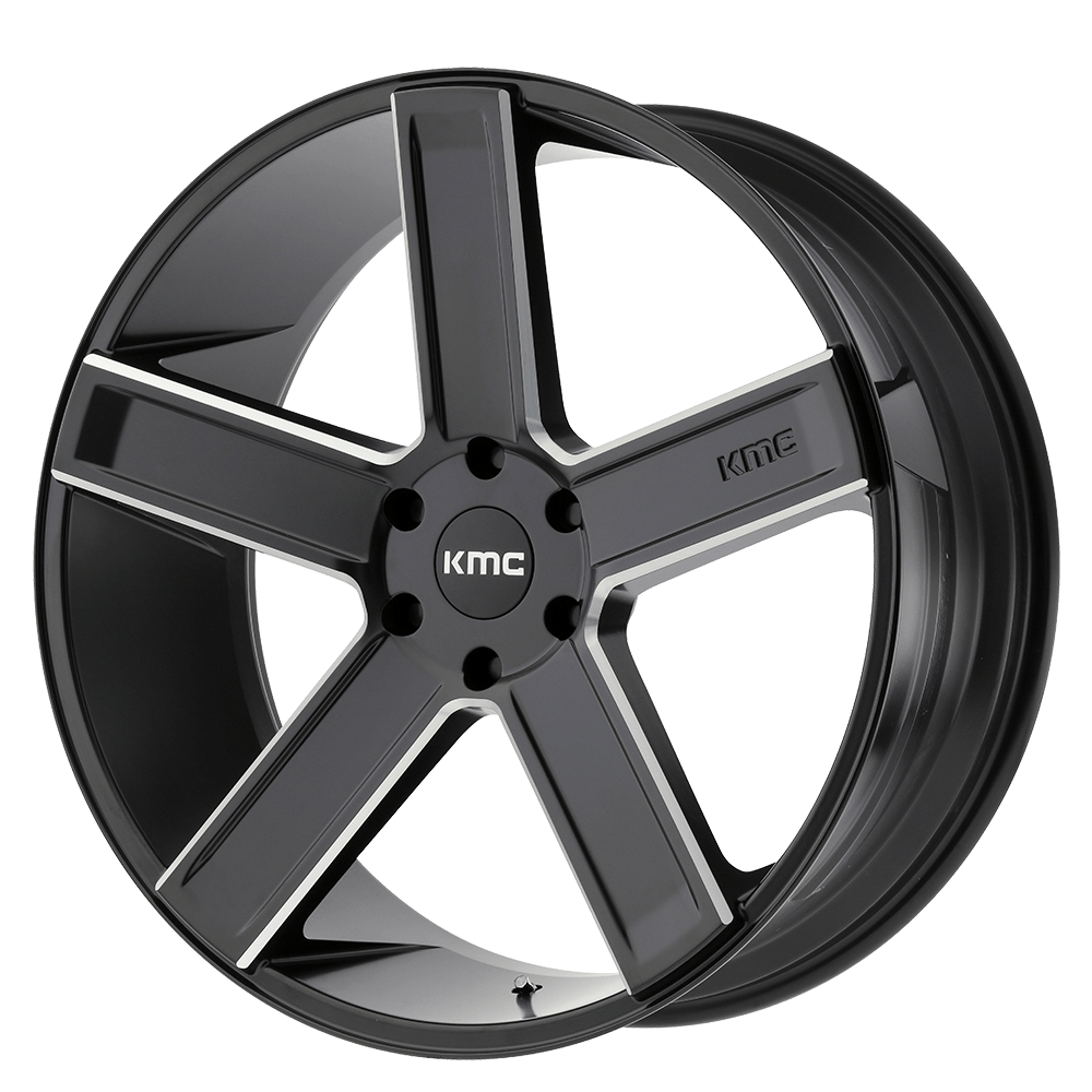 20x8.5 KMC Wheels KM702 DUECE 5x127 35 offset 110.5 hub BLACK - KM70228550935