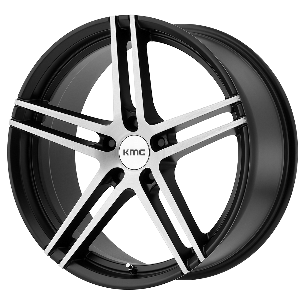 19x9.5 KMC Wheels KM703 MONOPHONIC 5x120 45 offset 74.1 hub BLACK - KM70399552345