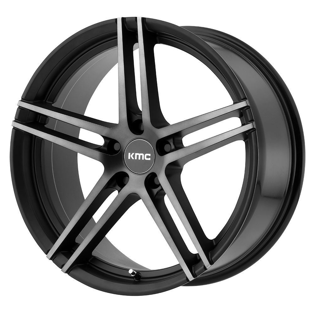 19x9.5 KMC Wheels KM703 MONOPHONIC 5x120 35 offset 74.1 hub BLACK - KM70399552535