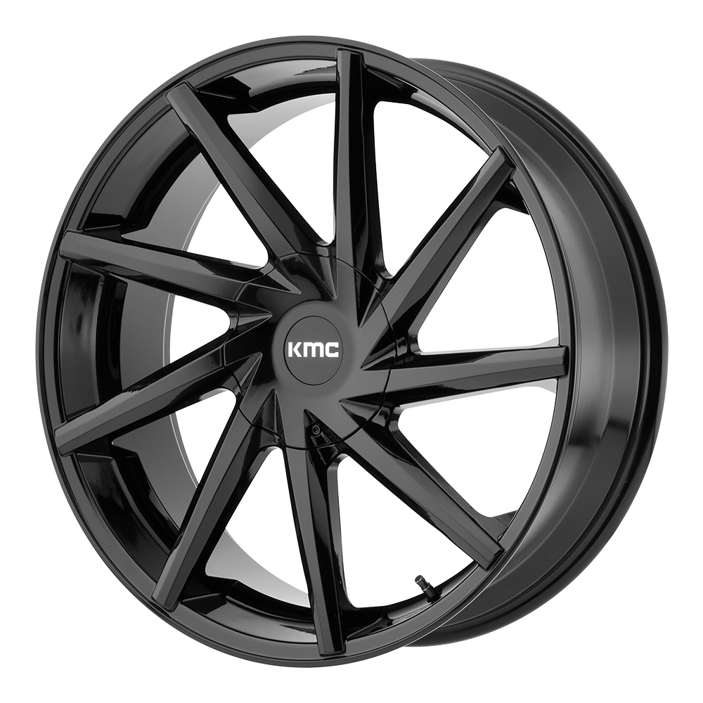 20x8.5 KMC Wheels KM705 BURST 6x132 35 offset 74.5 hub BLACK - KM70528572335