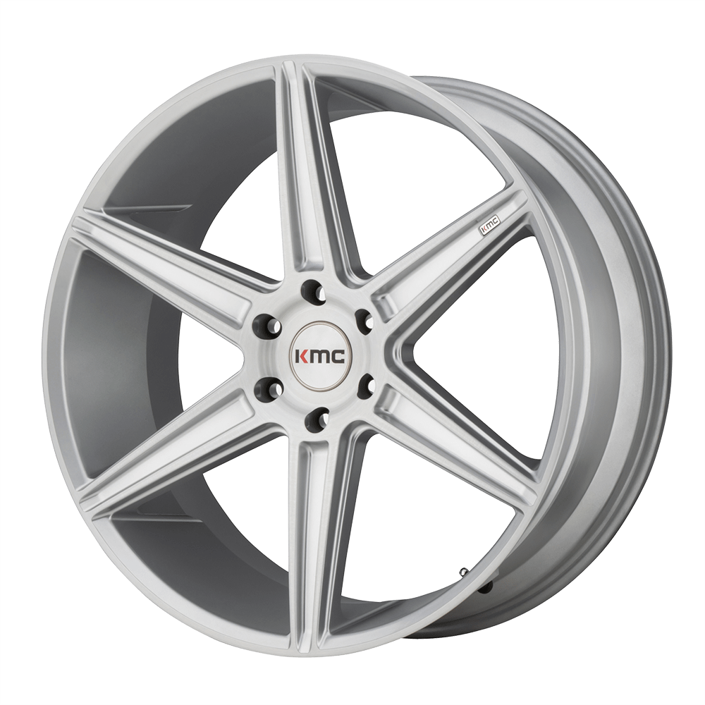 22x9.5 KMC Wheels KM712 PRISM TRUCK 5x120 30 offset 74.1 hub SILVER - KM71222952430