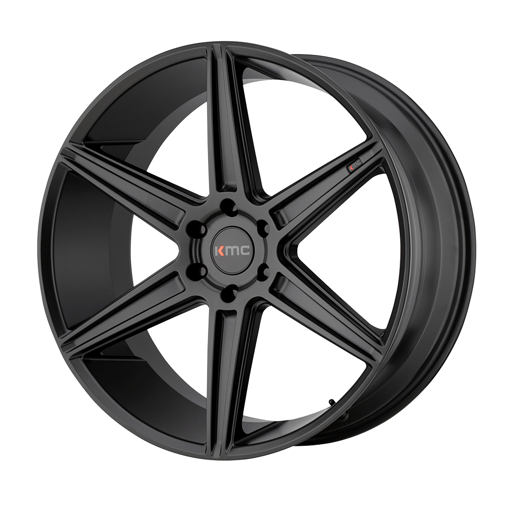 22x9.5 KMC Wheels KM712 PRISM TRUCK 5x120 30 offset 74.1 hub BLACK - KM71222952730
