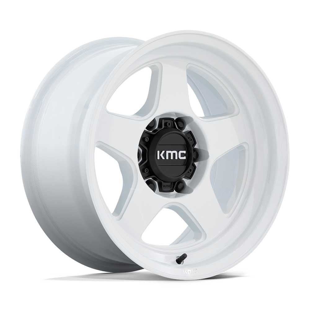 17x8.5 KMC Wheels KM728 LOBO 6x139.7 -10 offset 106.1 hub WHITE - KM728WX17856810N