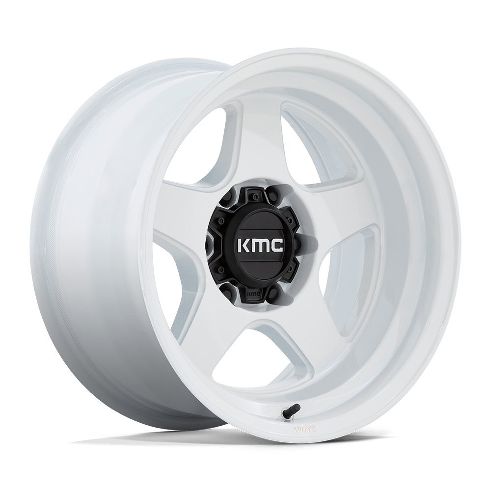 17x8.5 KMC Wheels KM728 LOBO 5x127 18 offset 71.5 hub WHITE - KM728WX17855018