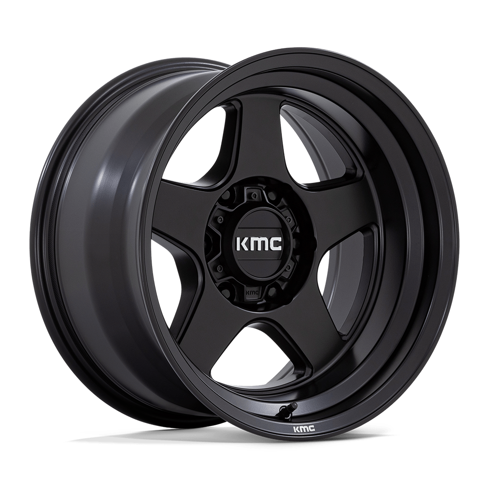 17x8.5 KMC Wheels KM728 LOBO 5x127 -10 offset 71.5 hub BLACK - KM728MX17855010N