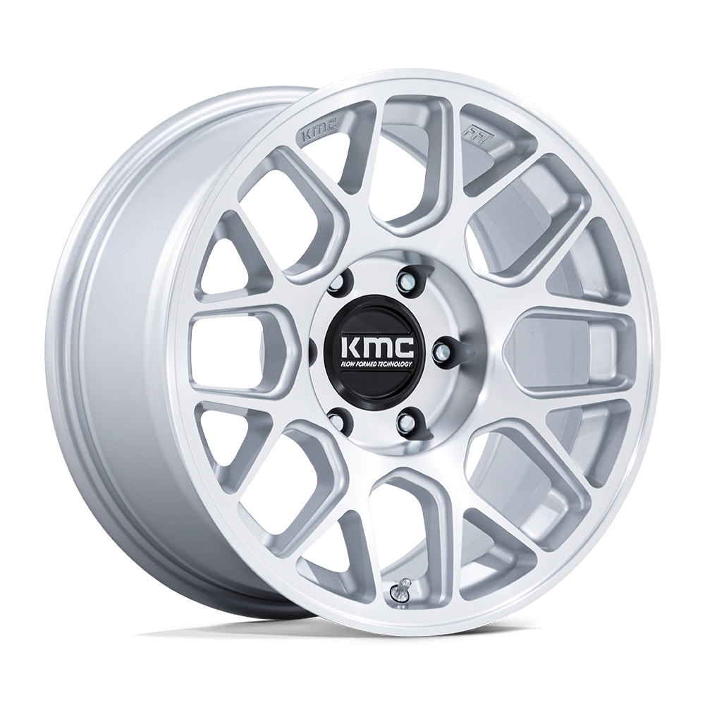 17x8.5 KMC Wheels KM730 HATCHET 6x135 25 offset 87.1 hub SILVER - KM730SD17856325