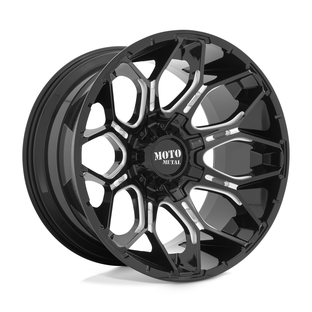 22x12 Moto Metal Offroad Wheels MO808 SNIPER 6x135/6x139.7 -44 offset 106.1 hub BLACK - MO80822267344N