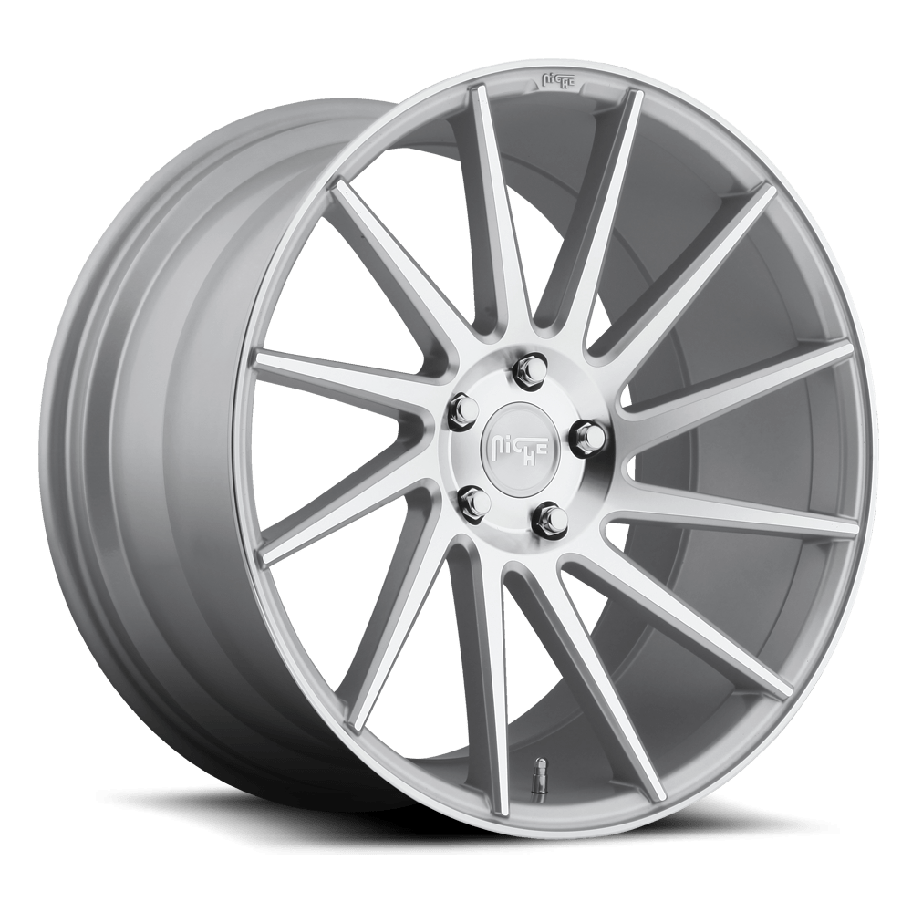 19x10 Niche Wheels M112 SURGE 5x108 45 offset 63.5 hub SILVER - M112190033+45R