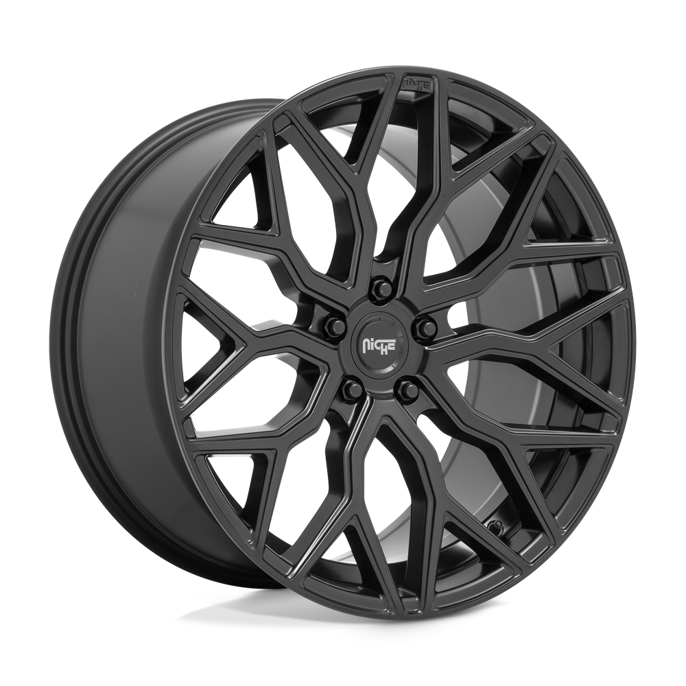22x10 Niche Wheels M261 MAZZANTI 5x112 20 offset 66.56 hub BLACK - M2612200F8+20